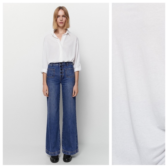 Massimo Dutti Tops - NWT. Massimo Dutti White Viscose Blend Shirt/Blouse. Size XS.